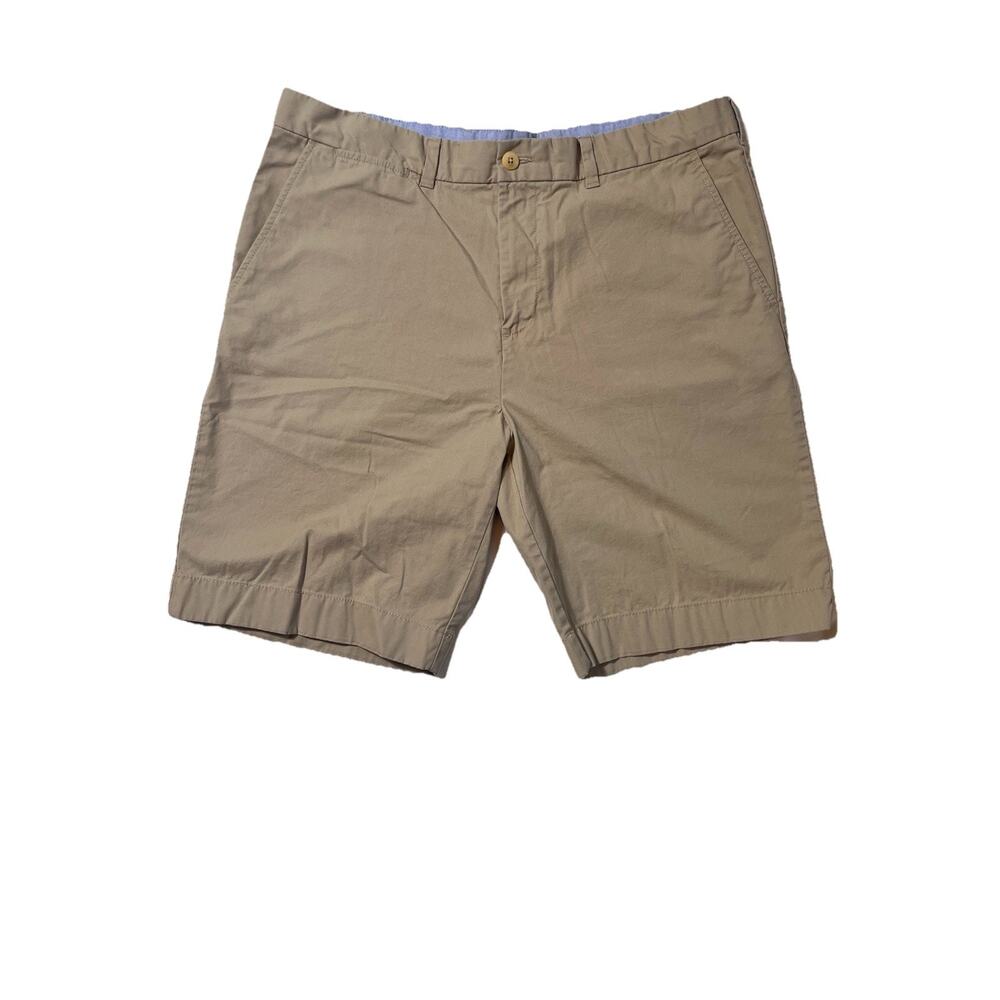 Tommy‎ Hilfiger Men’s Khaki Shorts Size 38 – Classic Fit Chino Style Flat Front